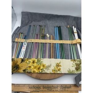 Vintage Knitting Needles Lot Susan Bates Boye Hero Case And More‎ Lot of 43